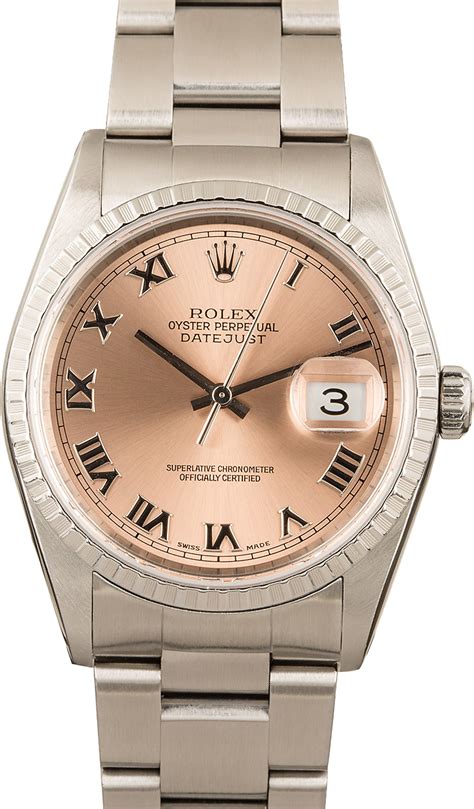 rolex 16220 salmon dial|Buy Used Rolex Datejust 16220 .